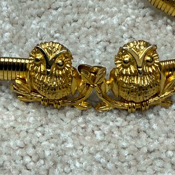 Mimi Di N Accessories - Vintage MIMI DI N stretch Owl Belt metal gold tone 1975 Womens